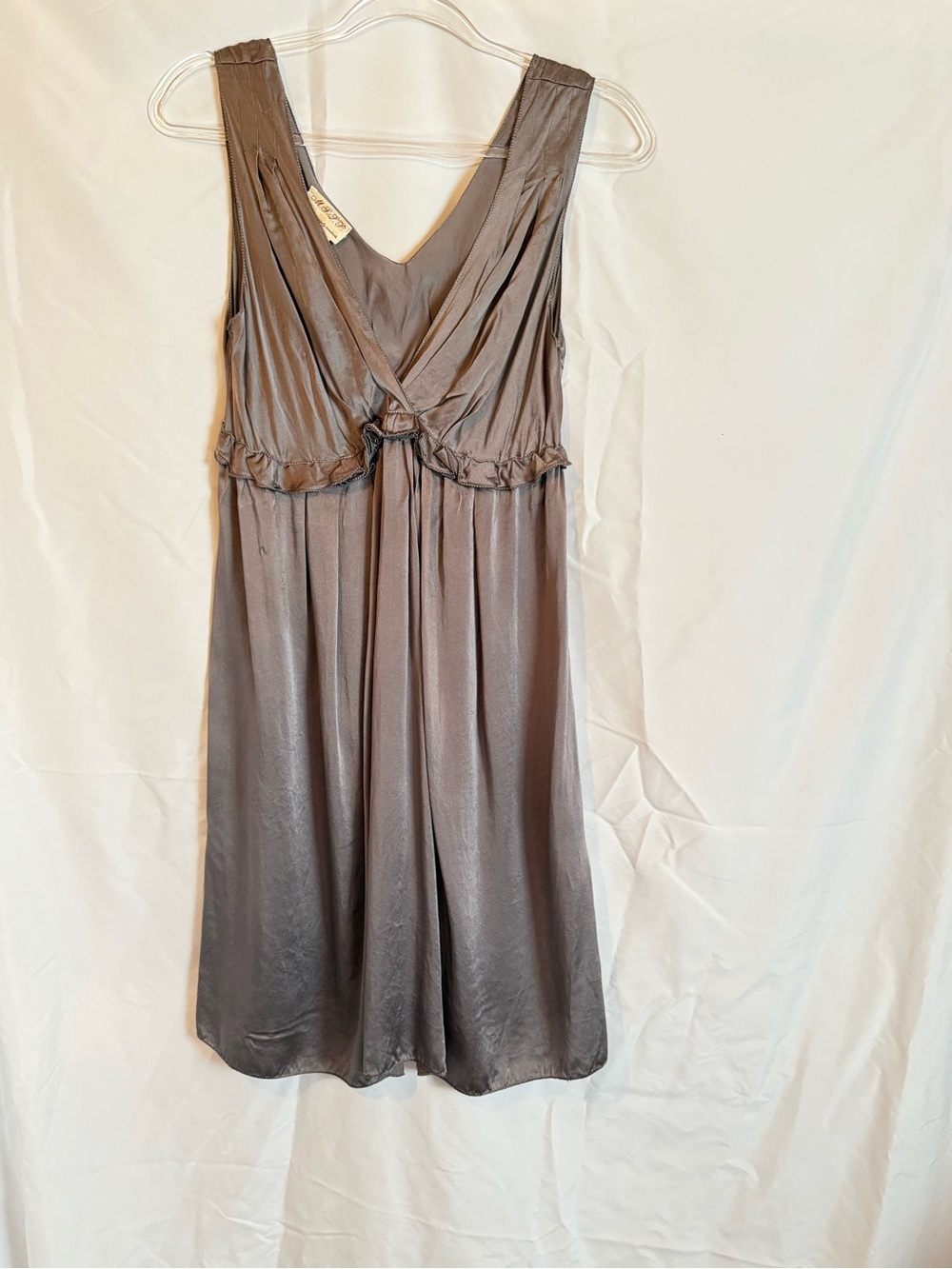 MSSP 100% Silk Pleated Empire Waist Slip Dress Size Medium